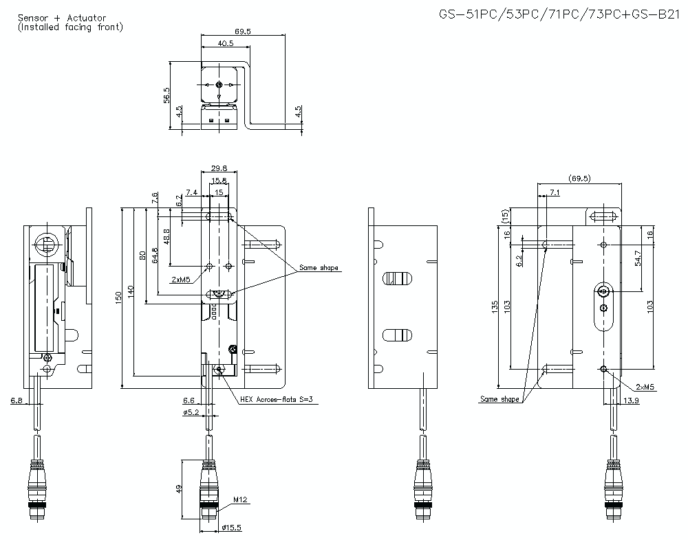GS-51/71PC / B21维度